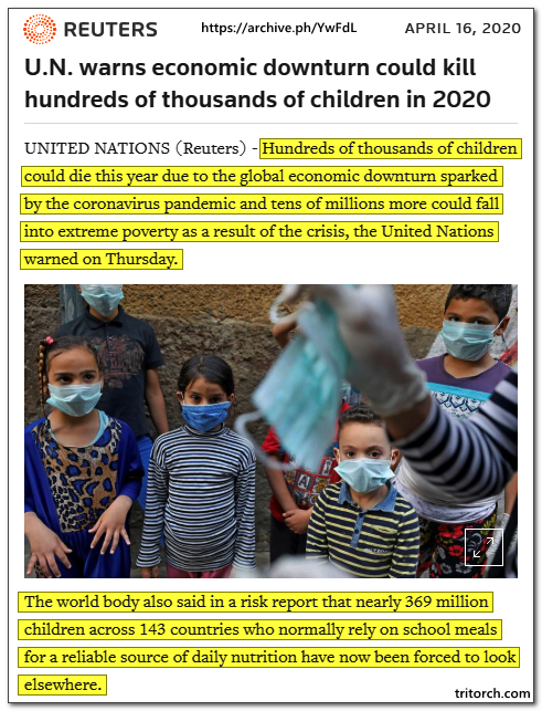 !Economic Downturn Could Kill Hundreds Of Thousands Of Children In 2020 UN Warns.png