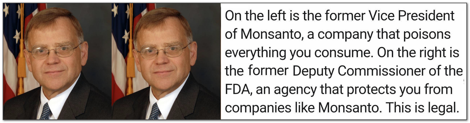 monsanto head worked for the fda