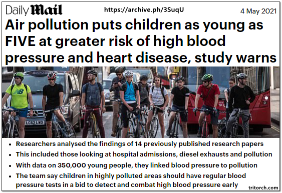 Air Pollution Now Causes Heart Disease in Five Your Olds